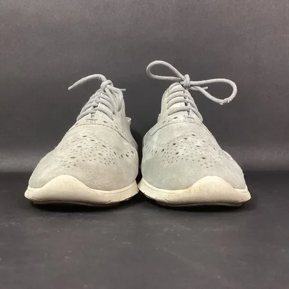 Cole Haan Grand Os -Women's Sz 8.5(B) -Gray Suede -Oxford Dress Shoes D44059 - Picture 2 of 11